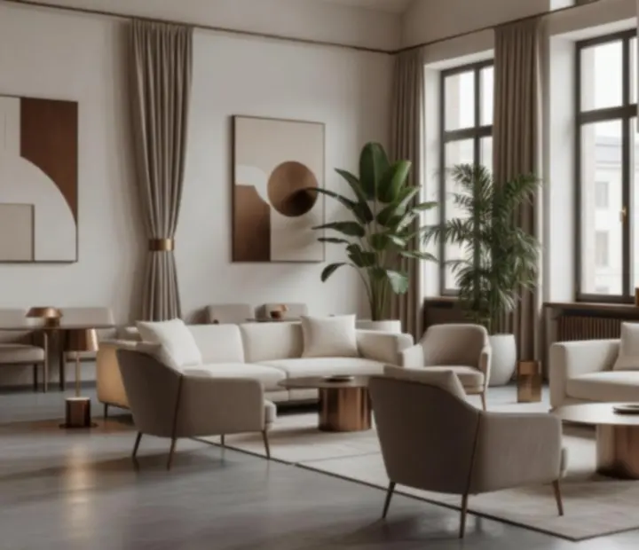 Elegancki loft eventowy przygotowany na wieczorne wydarzenie